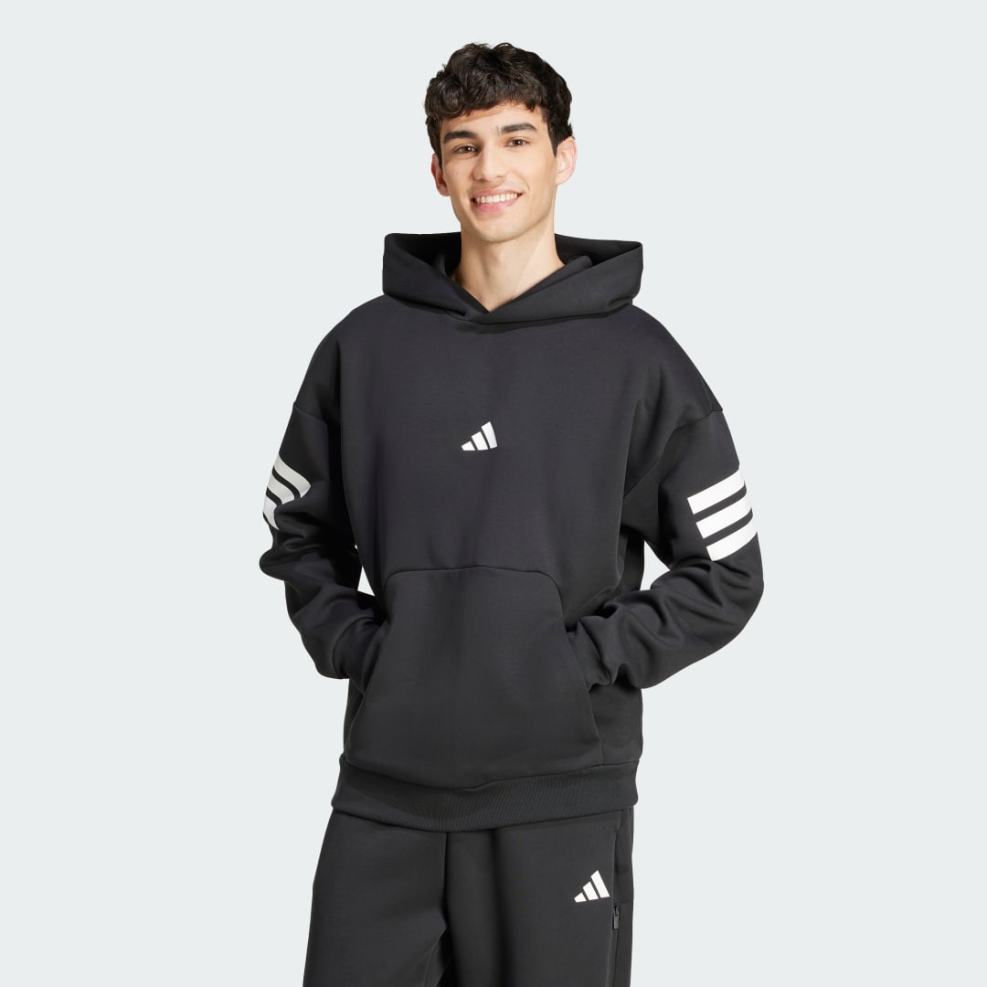 Mikina adidas Performance Future Icons 3-Stripes Hoodie Čierna | JD4838, 0