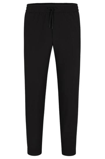 Tepláky BOSS Tapered-Fit Easy-Iron Four-Way Stretch Chinos Čierna | 50495491, 0