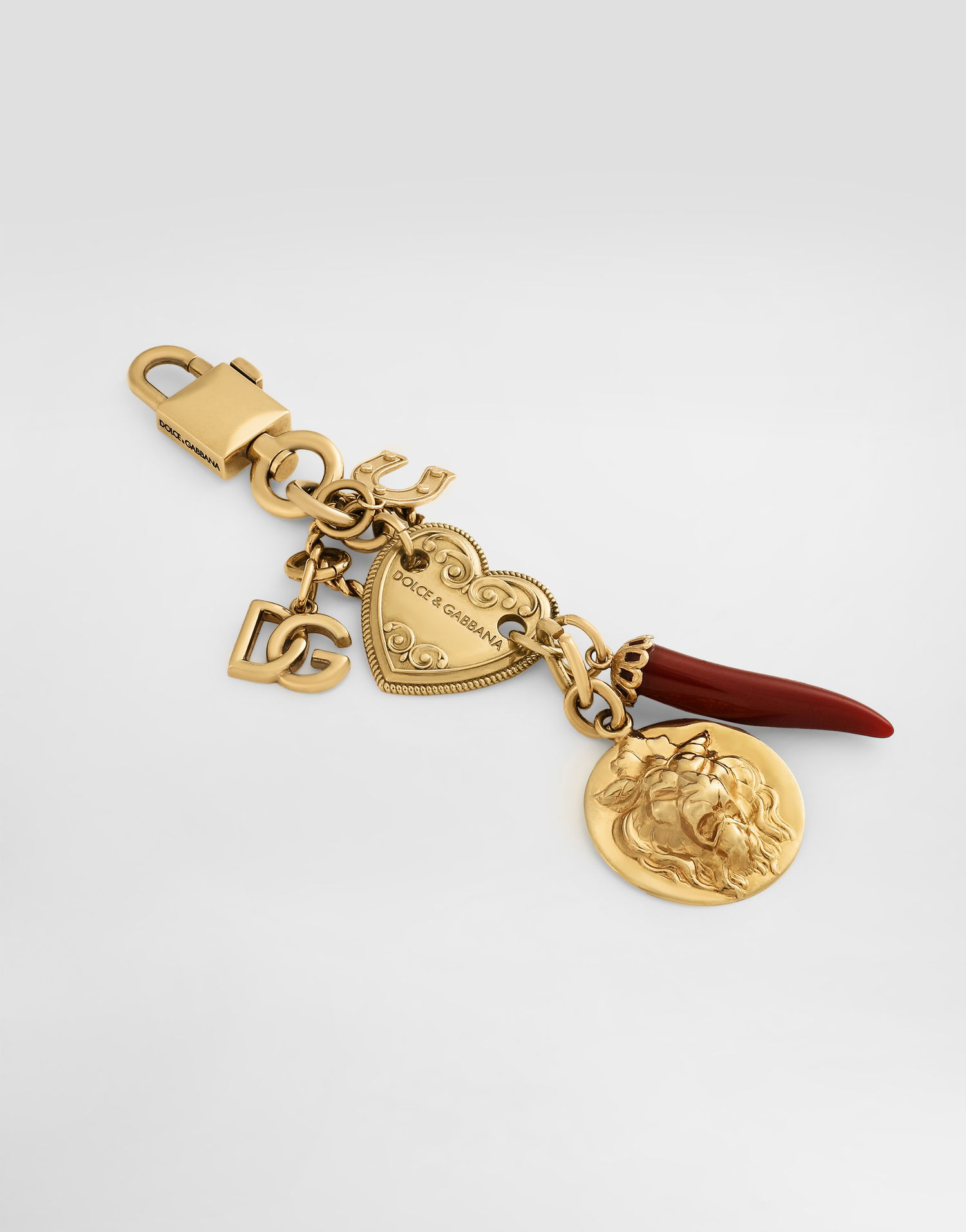 Kľúčenka Dolce & Gabbana Gold-Tone Keychain With Charms Metalická | BI3364A65708J901, 1