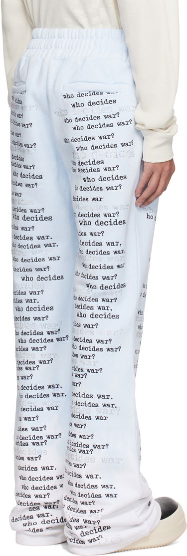 Tepláky Who Decides War WDW Scripture Sweatpants Modrá | 1121160008SS25, 2