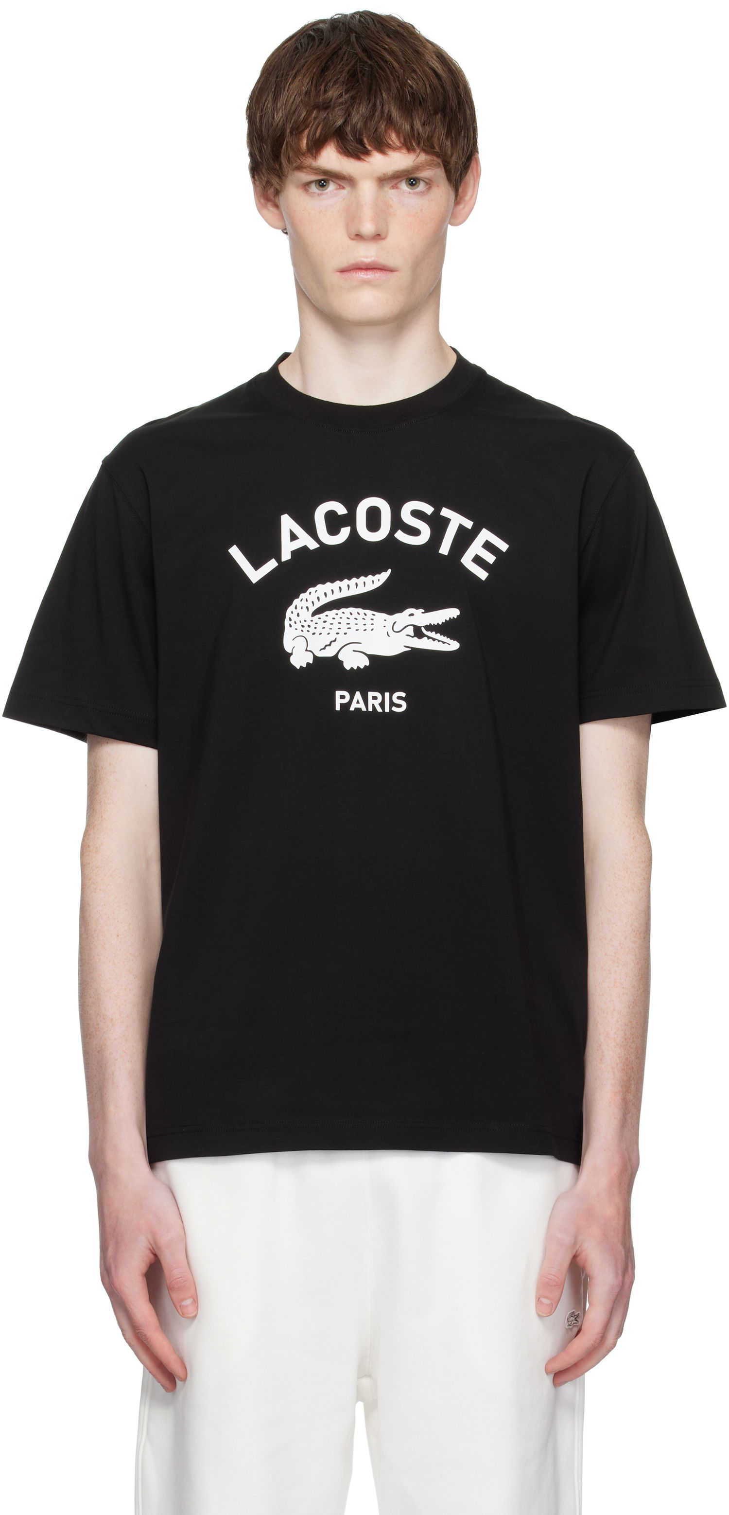 Tričko Lacoste Lacoste Signature Print Cotton T-Shirt Čierna | TH2733_031, 0
