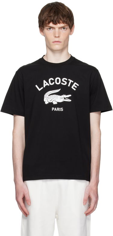 Tričko Lacoste Lacoste Signature Print Cotton T-Shirt Čierna | TH2733_031, 0