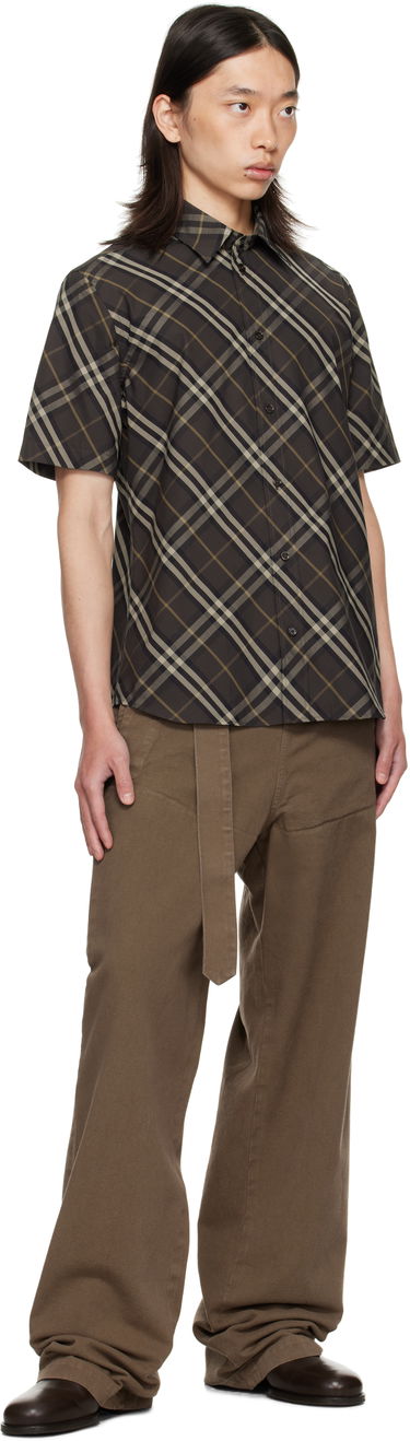 Košeľa Burberry Burberry Relaxed Fit Check Cotton Shirt Hnedá | 8116127, 3