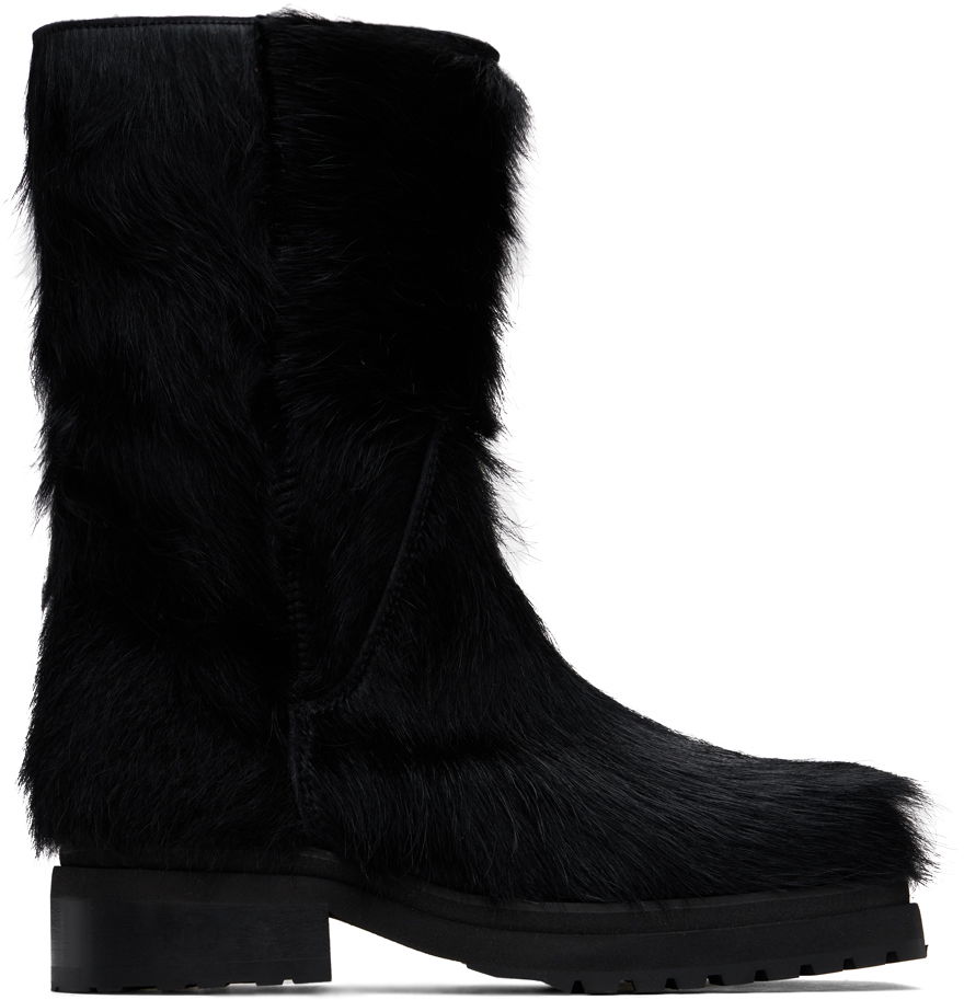 Eckhaus Latta Stacked Fur Boots