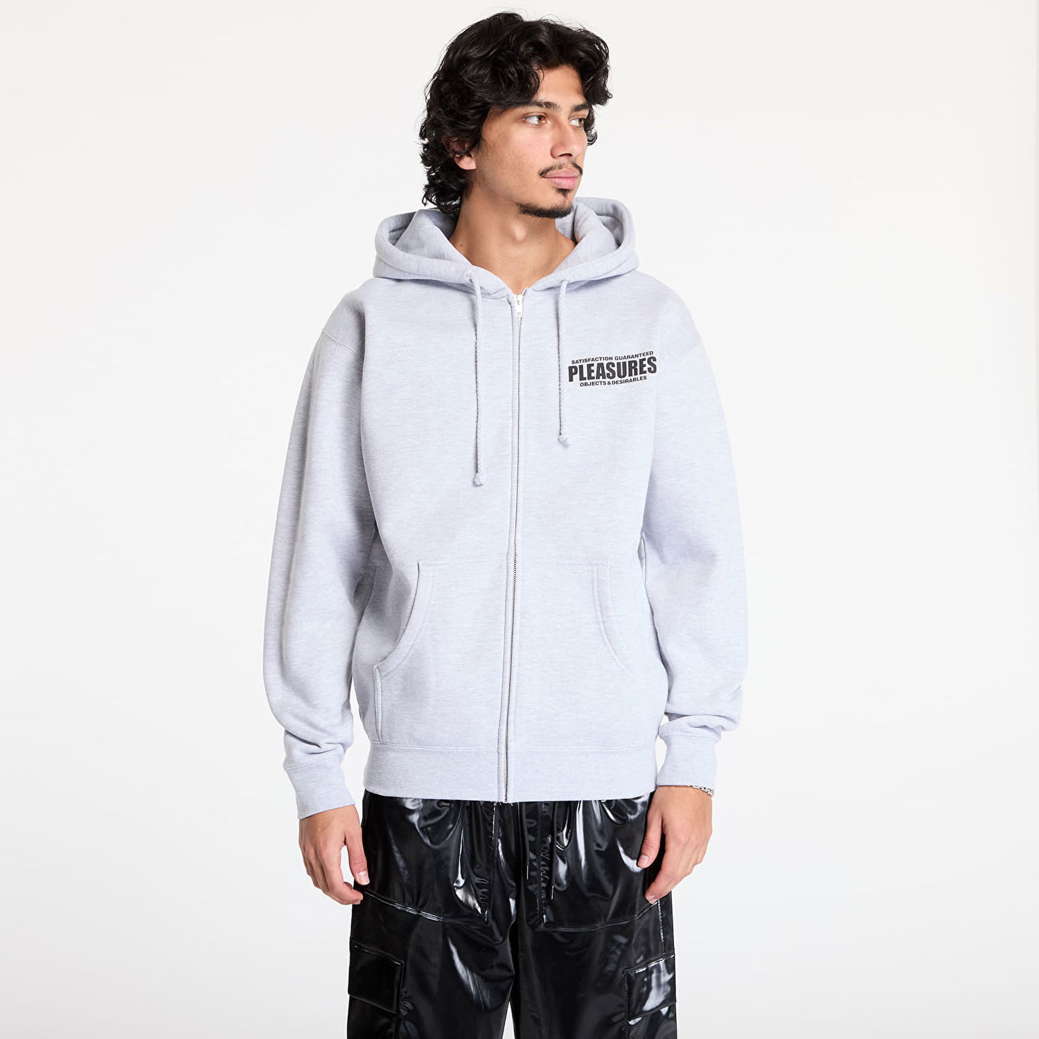 Mikina Pleasures Zip Hoodie Staff Šedá | P24W045 GREY, 0
