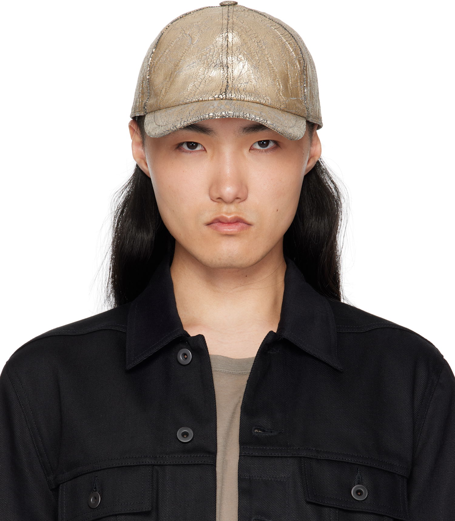 Šiltovka Rick Owens Rick Owens DRKSHDW Megacrust Denim Baseball Cap Metalická | DA01E3478 SGMC, 0