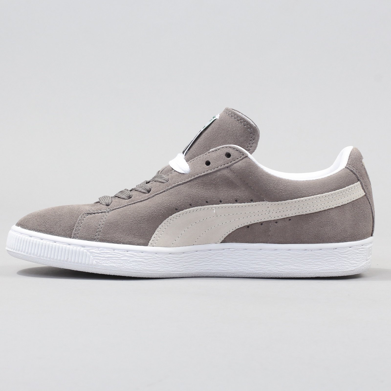 Suede Classic + steeple gray - white
