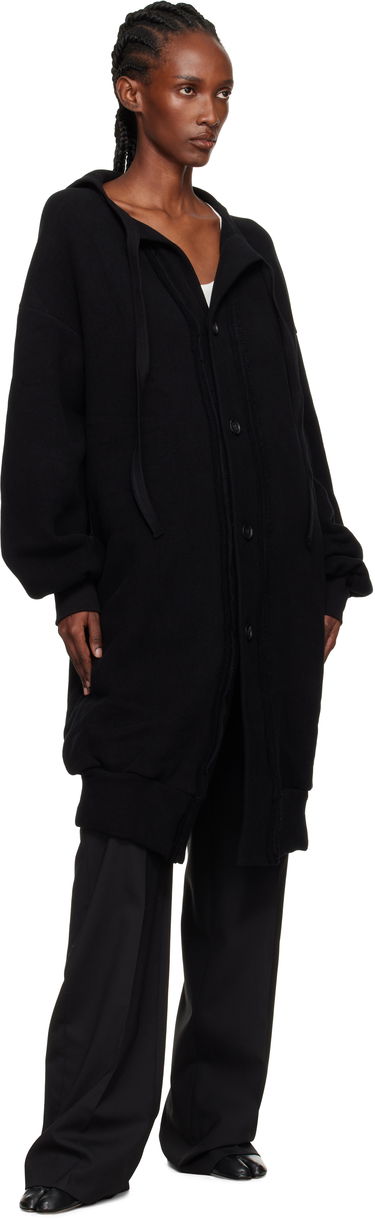 Bunda Yohji Yamamoto YOHJI YAMAMOTO Jersey Twill Button Cardigan Čierna | FM-T86-002, 3