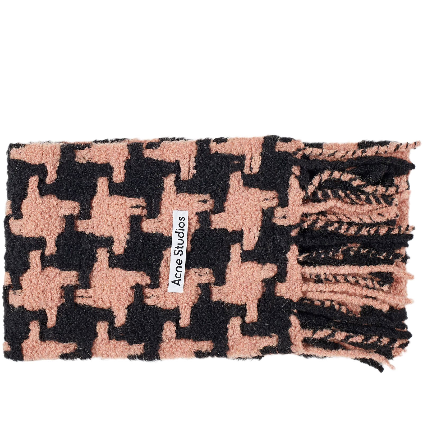 Vadik Houndstooth Scarf Black/Pink