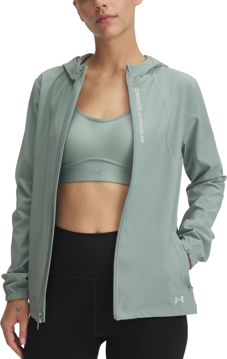 Mikina Under Armour OutRun the STORM Hooded Jacket Zelené | 1377043-348, 0