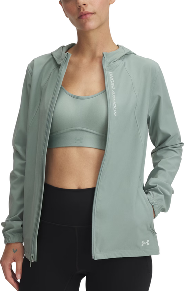 Mikina Under Armour OutRun the STORM Hooded Jacket Zelené | 1377043-348, 0