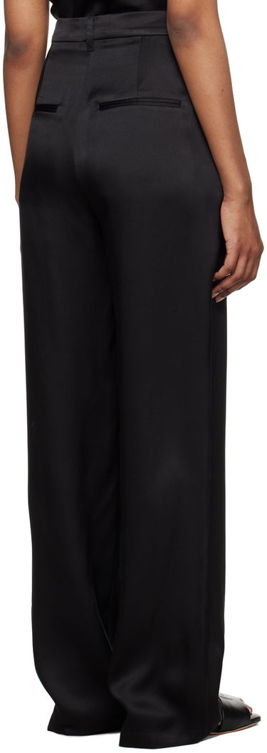 Nohavice Anine Bing Carrie Satin Wide Leg Trousers Čierna | A-03-3269-000B, 2