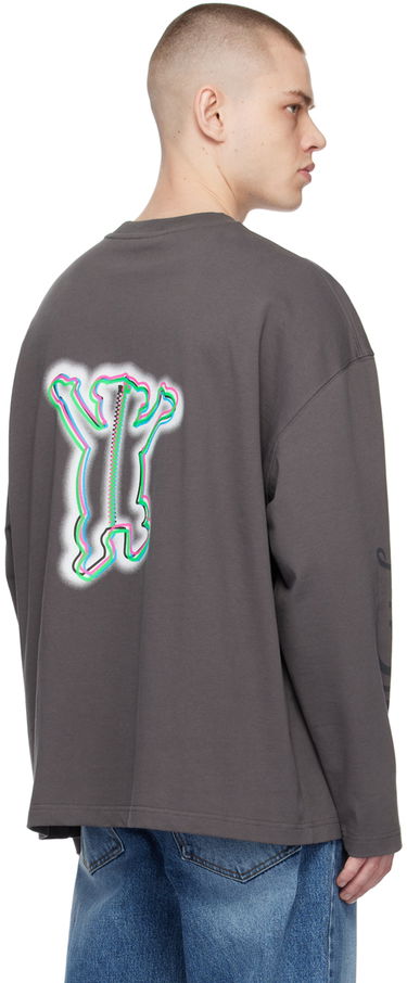 Tričko We11done We11done Teddy Graphic Long Sleeve T-Shirt Šedá | WD-TT3-22-833-U-CH, 2