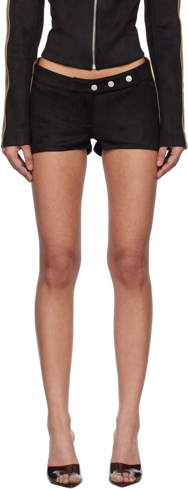 Šortky MISBHV MISBHV Faux Suede Moto Shorts Čierna | 250W353, 0
