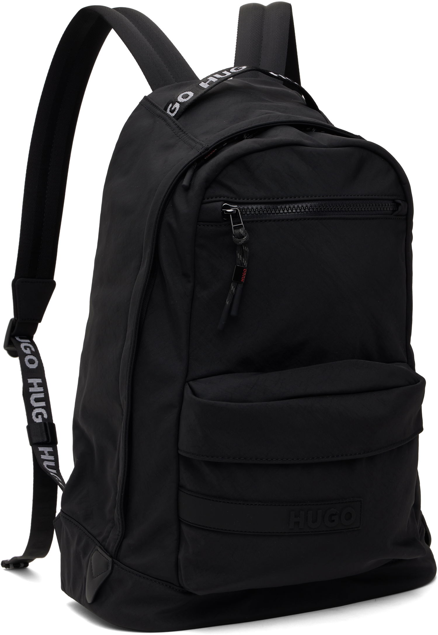 Batoh BOSS Hugo Recycled Nylon Canvas Backpack Čierna | 50541921, 1