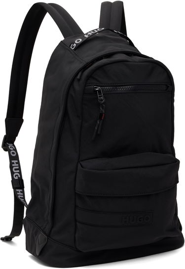 Batoh BOSS Hugo Recycled Nylon Canvas Backpack Čierna | 50541921, 1