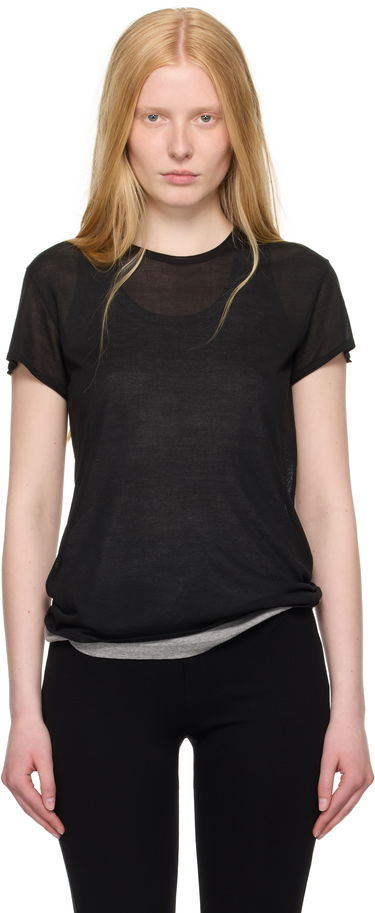 Tričko TOTEME TOTEME Silk T-Shirt Čierna | 252-WRT0476-YA0173, 0