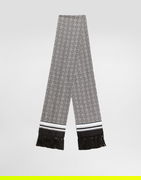 Dolce & Gabbana Silk Twill Scarf with Micro-design and Logo