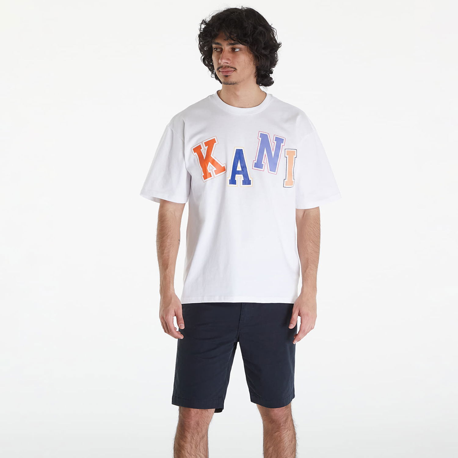 Tričko Karl Kani Woven Signature Multicolor Logo Tee White Biela | KM241-057-1, 0
