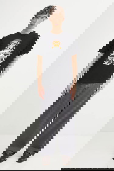 Tričko BAPE Cotton T-shirt with 1st Camo Milo On APE print Čierna | 2L30110005, 4