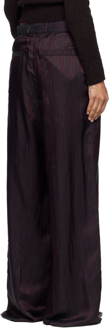 Nohavice Dries Van Noten Dries Van Noten Striped Wide Leg Trousers Vínová | 252-010946-2267, 2