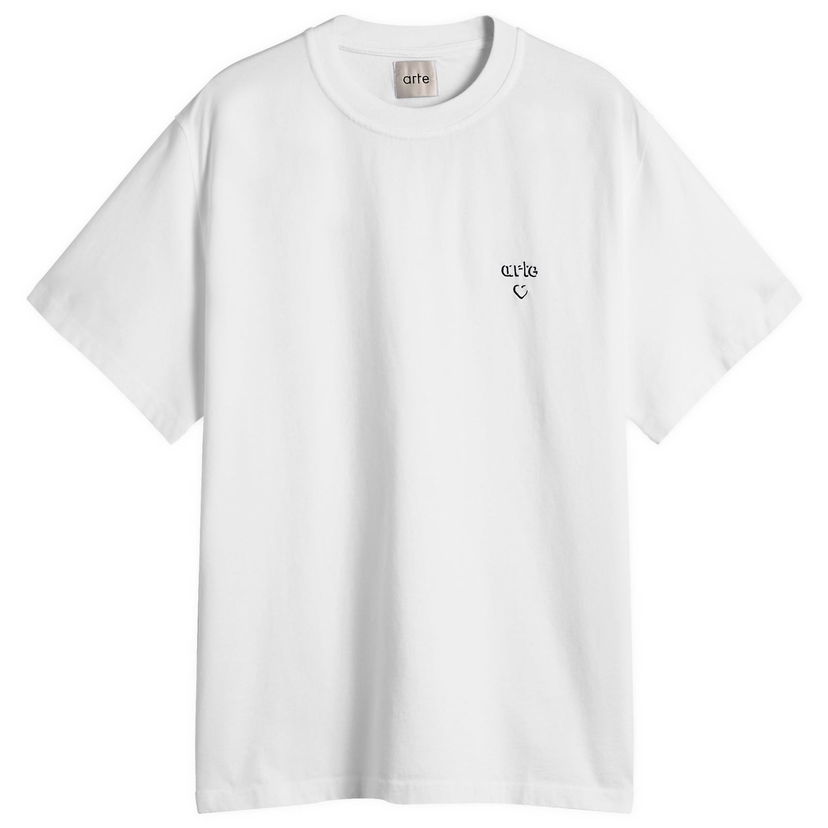 Tričko Arte Antwerp Heart Logo T-Shirt, Size Large Biela | AW25-104T-WHT