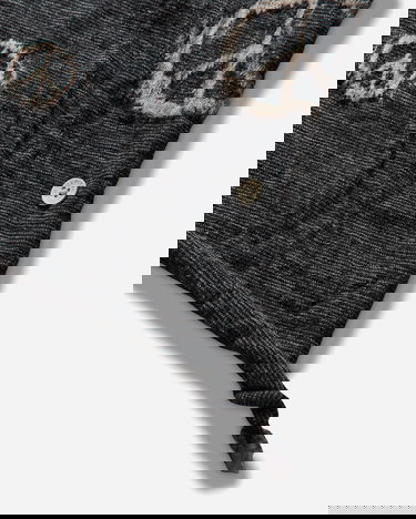 Šál KAPITAL Fulling Wool Peace Mark Happy Scarf Rôznofarebný | EK-1819XM BLACK, 4