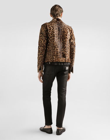 Nohavice Dolce & Gabbana Coated Denim Trousers 48 Hnedá | GY07LDG8OO1S9001, 2