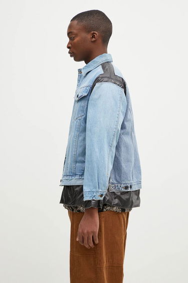 Bunda Needles Denim Jacket with Nylon Panels Modrá | PU337, 1