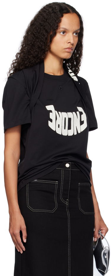 Tričko Courrèges Encore Print Cotton T-shirt Čierna | 324JTO332JS0112, 1