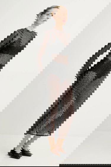 Šaty Samsoe Samsoe Samsoe Samsoe Samadda Maxi Dress Čierna | F25100085, 3