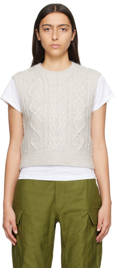 Sveter rag & bone rag & bone Brody Knit Vest Šedá | WAS23F035SL35, 0