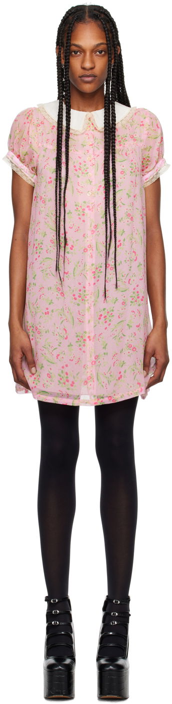 Šaty Anna Sui Arcadia Blossom Babydoll Minidress Ružová | 324C73, 0