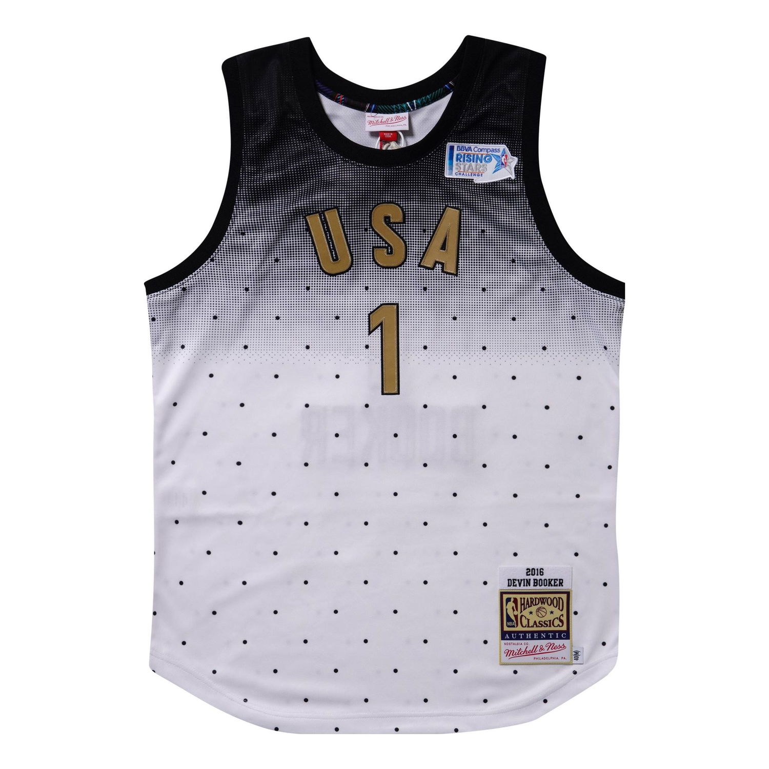 Tielko Mitchell & Ness All-Star USA 'Devin Booker 1' Jersey Biela | AJY44957-ASG16DBOWHBK, 0