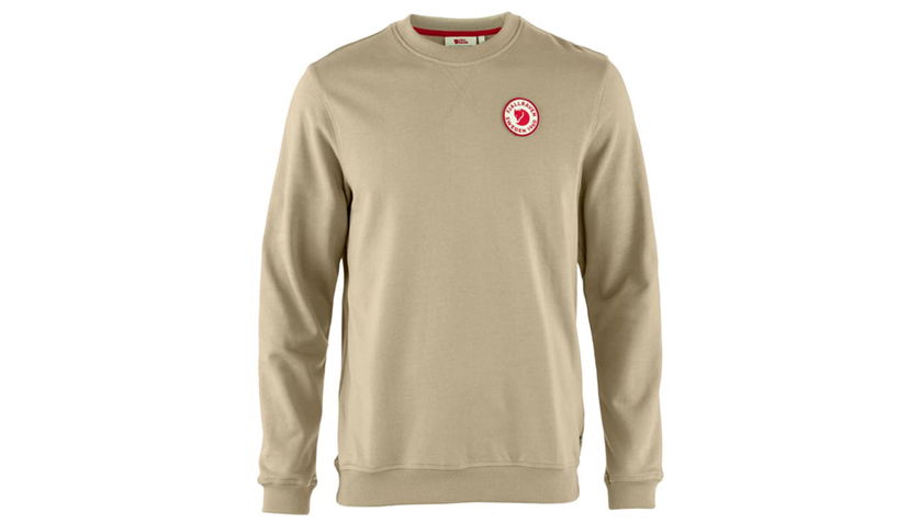 Mikina FJÄLLRÄVEN 1960 Logo Badge Sweater Béžová | F87163-118