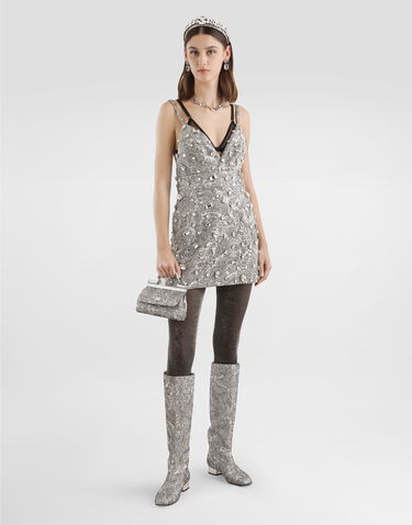 Šaty Dolce & Gabbana Dolce & Gabbana Brocade Embellished Mini Dress Metalická | F6TZOZGDDG9S8400, 1