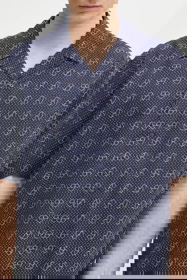 Košeľa Carhartt WIP Short-Sleeve Furoshiki Shirt, relaxed, classic collar Navy | I034549.2UIXX, 3