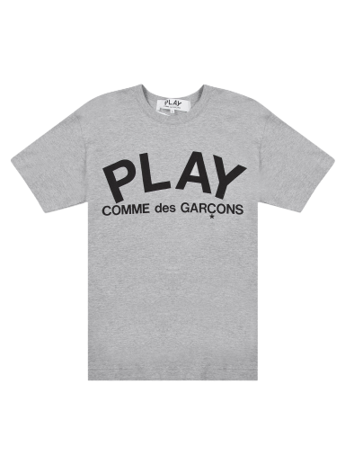 Tričko Comme des Garçons PLAY Text T-Shirt Šedá | AZ T080 051 1