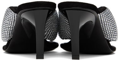 Starostlivosť o obuv The Attico Attico Rem Crystal-Embellished Heeled Thong Sandals Čierna | 236WS756 TL08, 1