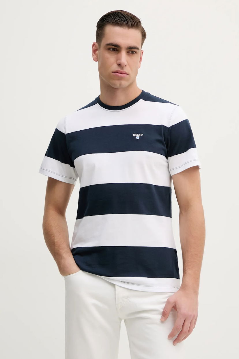Tričko Barbour Barbour Whalton Stripe Tee Navy | MTS1255