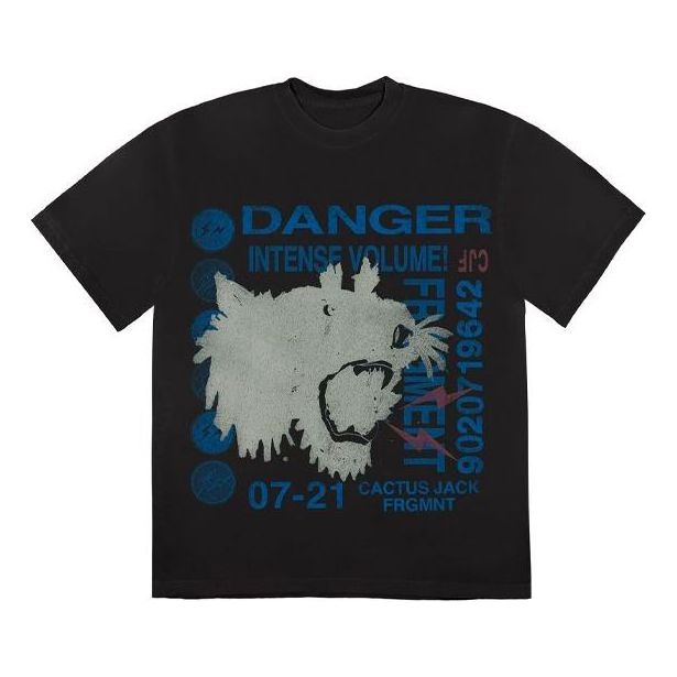 Tričko Cactus Jack by Travis Scott Travis Scott Cactus Jack x Fragment Design Danger T-Shirt Čierna | CJFN-SS17, 0