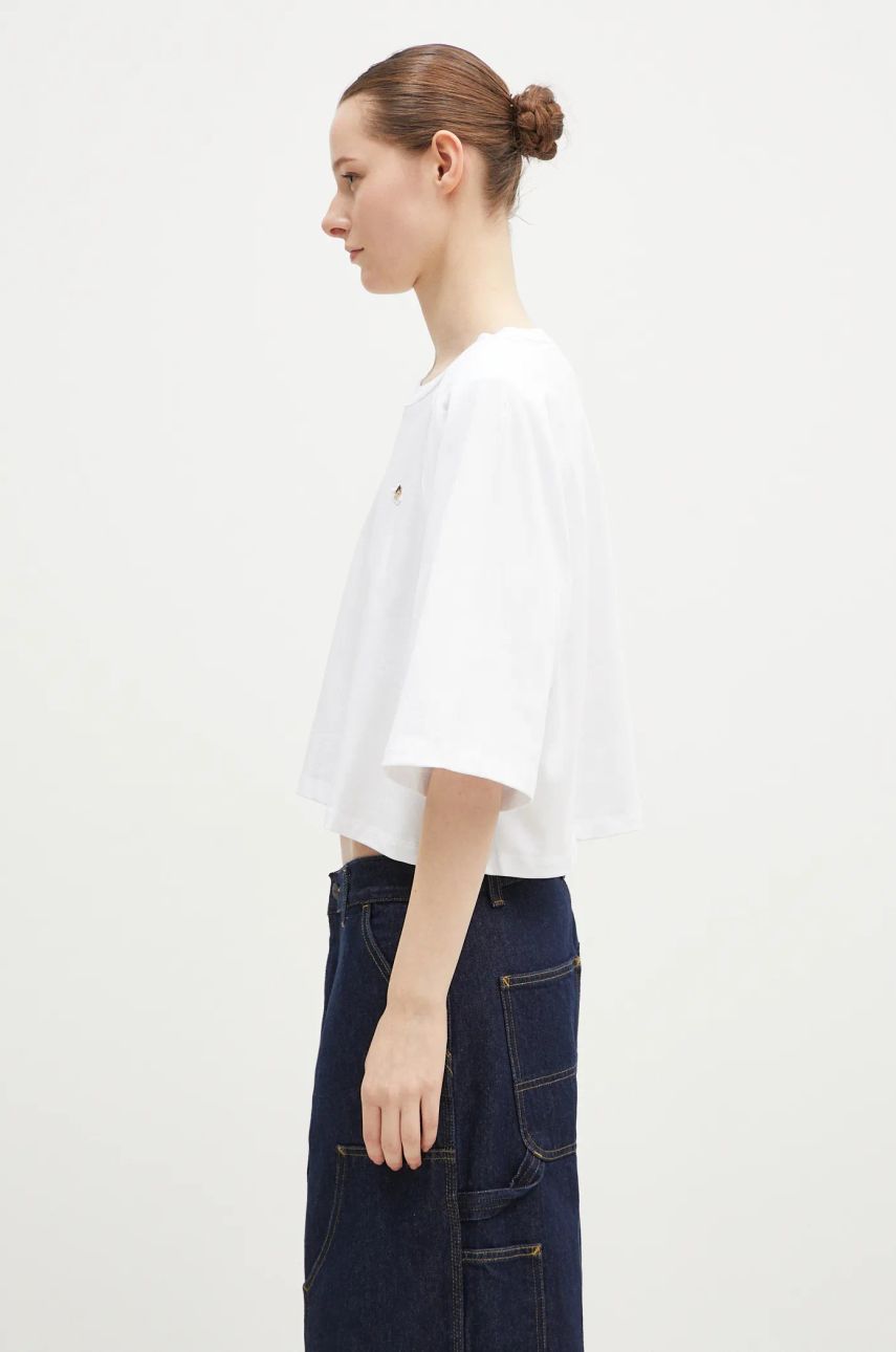 Crop Top Fiorucci Angel Cropped T-Shirt Biela | W01FPTSH106CJ01WH01, 1