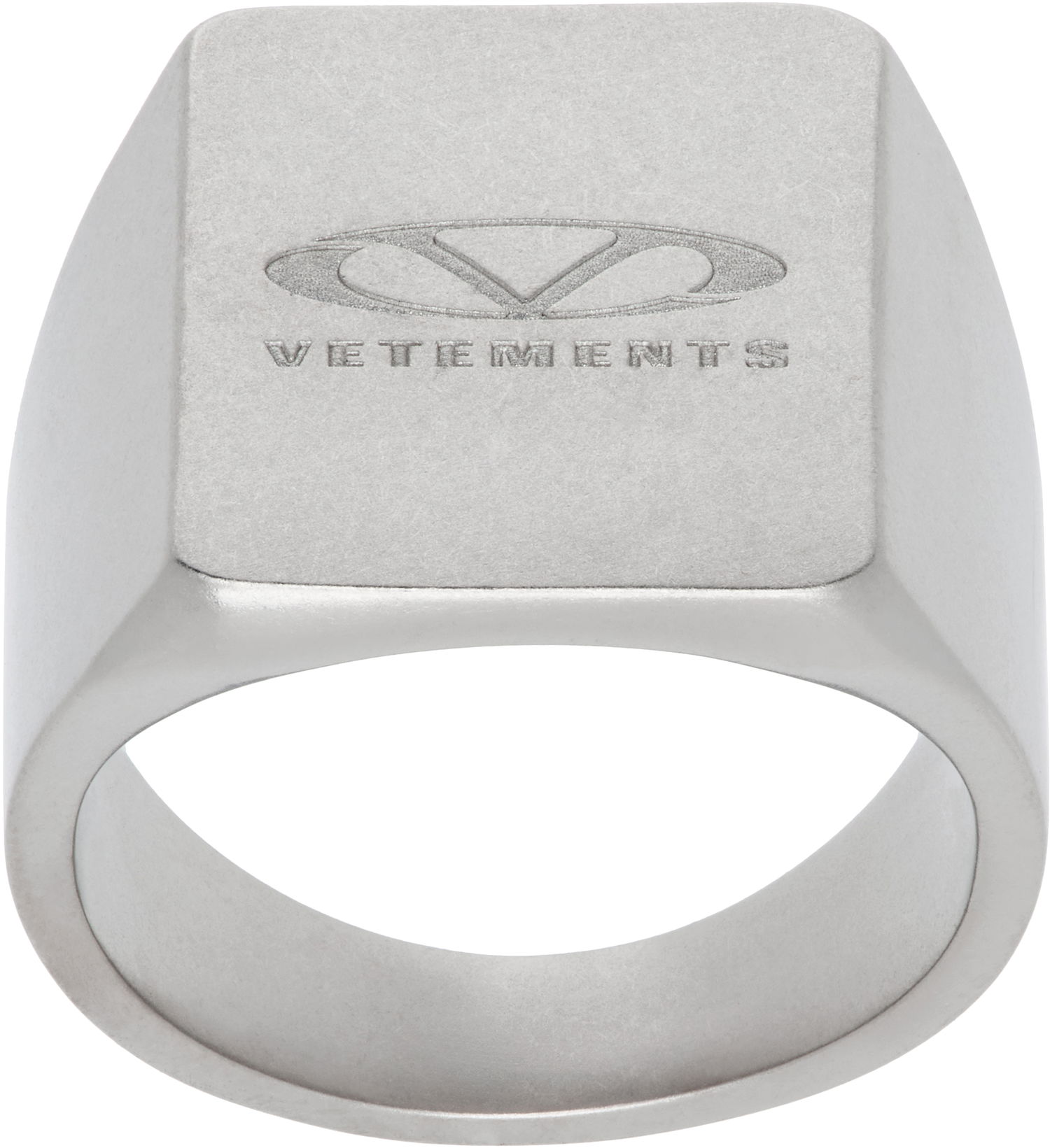 Prsteň VETEMENTS Oval Logo Ring Metalická | UA66RI100S, 0