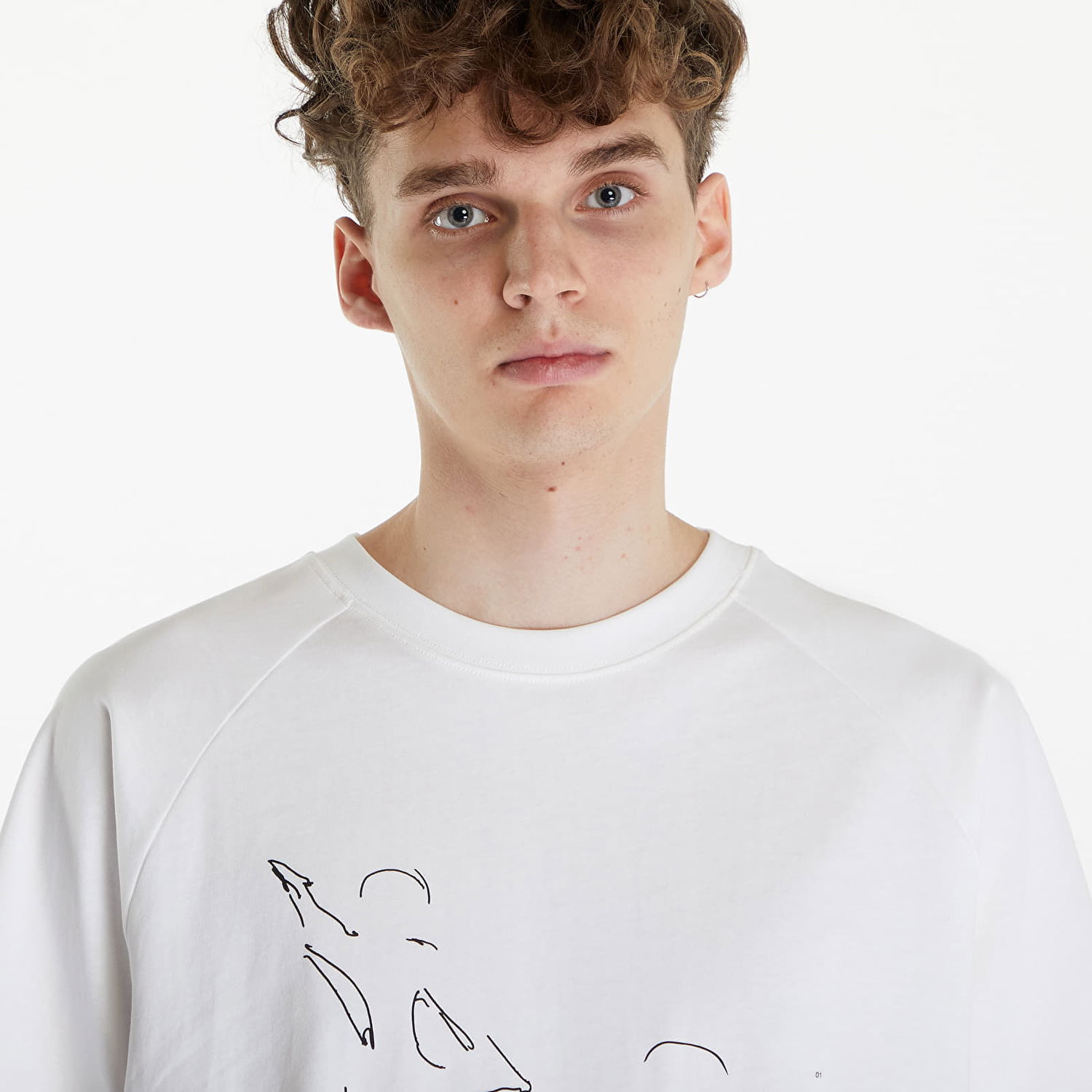 Tričko HELIOT EMIL Formation Sketch Print T-Shirt Biela | SS24_M_09_107_WHT02, 1