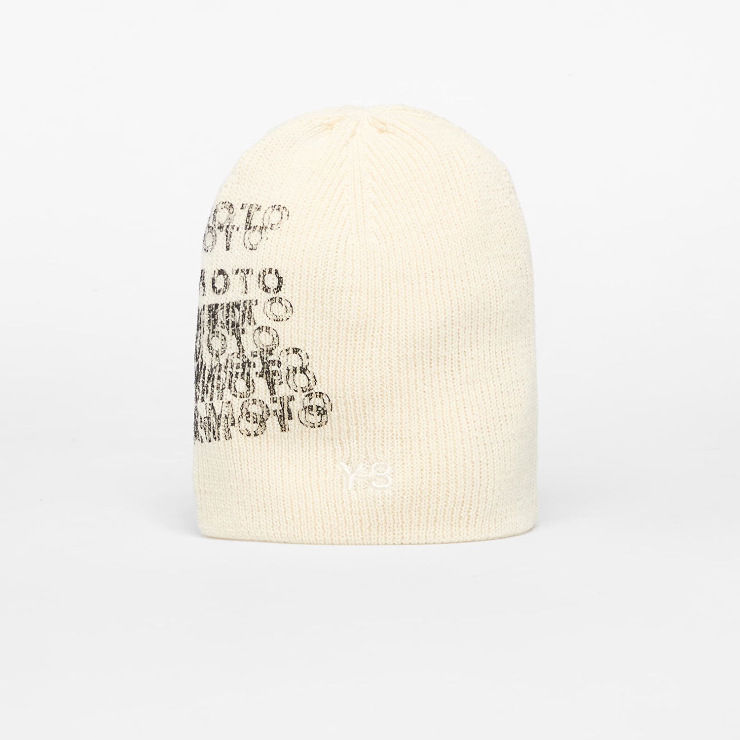Kulicha Y-3 Y-3 Merch Distressed Print Knit Beanie Biela | KT3209, 1