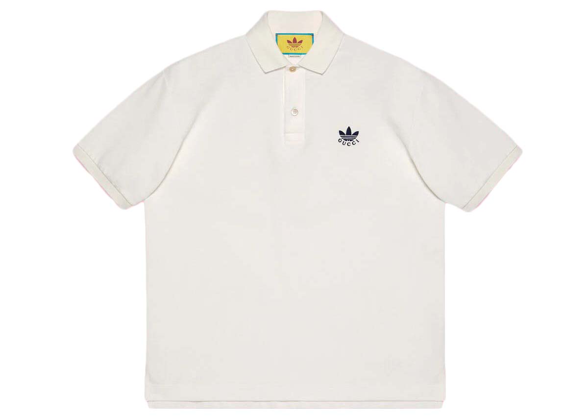 Polo tričko Gucci adidas x Cotton Piquet Polo Tee Biela | 700497 XJEL0 9791, 0