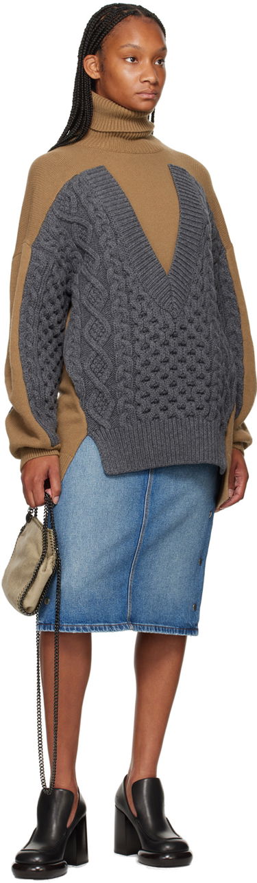 Sukňa Stella McCartney Snap Denim Midi Skirt Modrá | 6D03293SQH00, 3