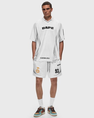 Šortky BAPE MULTI LOGO RELAXED FIT SOCCER SHORTS Biela | 001SPK801303MWHT, 1