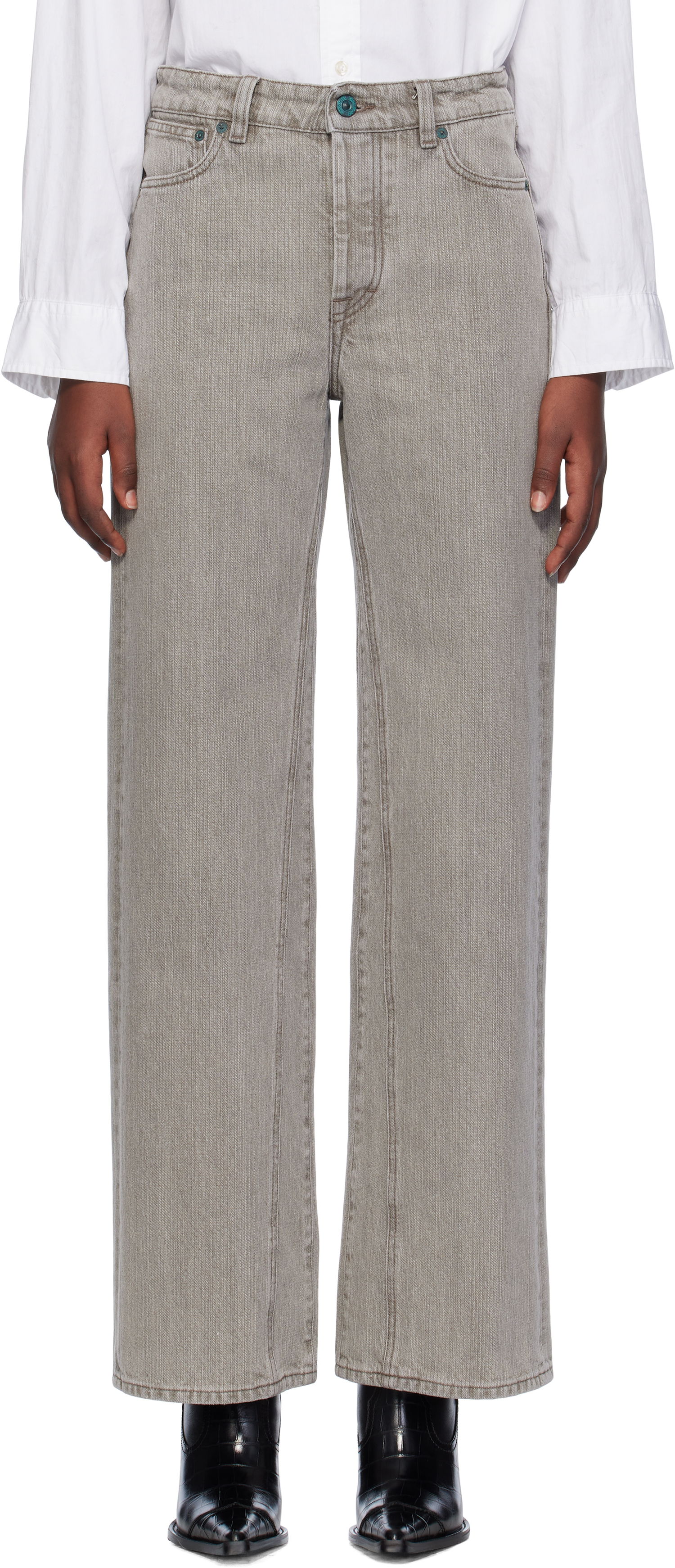 Džínsy OUR LEGACY Treble Cut Jeans Šedá | W4245TCC, 0