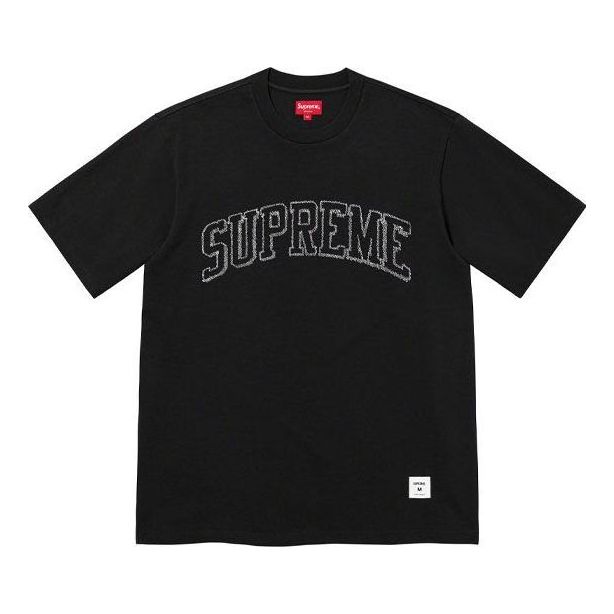 Tričko Supreme Sketch Embroidered Short Sleeve T-Shirt Čierna | SUP-SS23-013